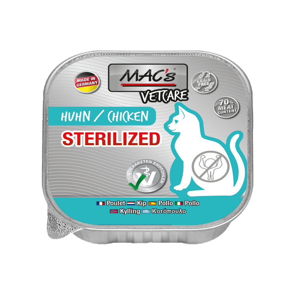 Macs Katt Vetcare - Sterilized - Chicken 16x100g