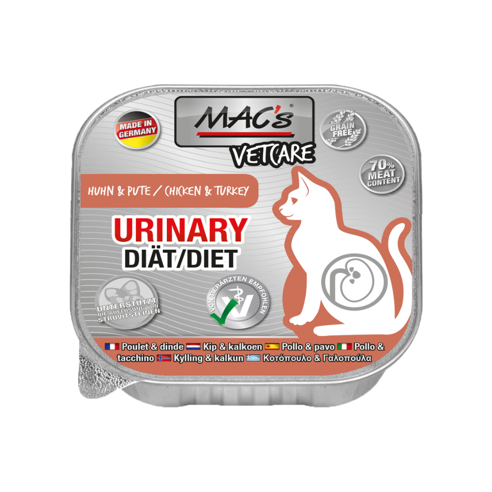 Macs Katt Vetcare - Urinary - Turkey/Chicken 16x100g