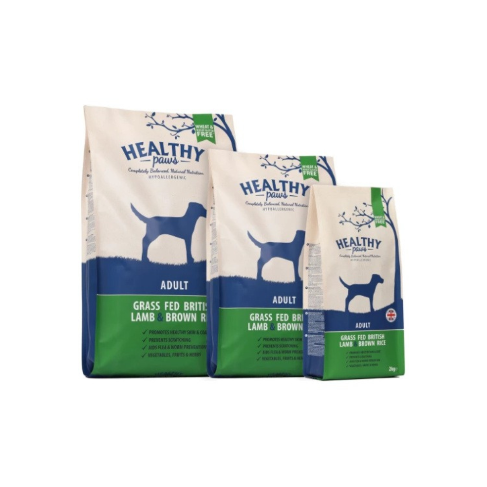 Healthy Paws - Grass fed british lamb and brown rice adult