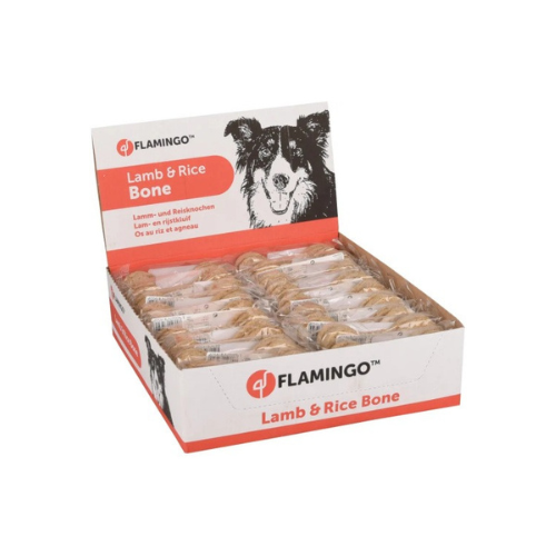 Flamingo Hundkex lamm & ris - 11cm 18x3st/paket